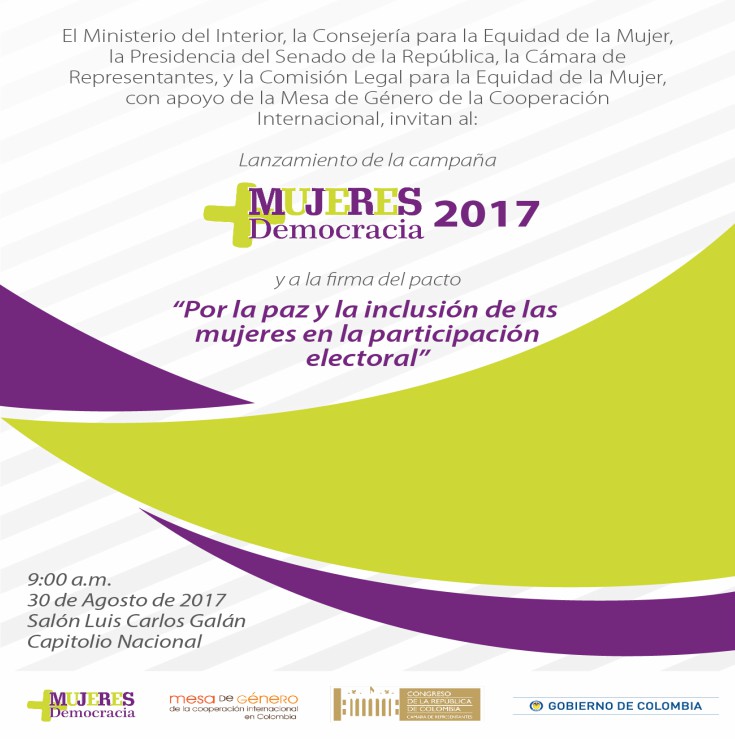 Campaña Mas Mujeres Más Democracia 2017