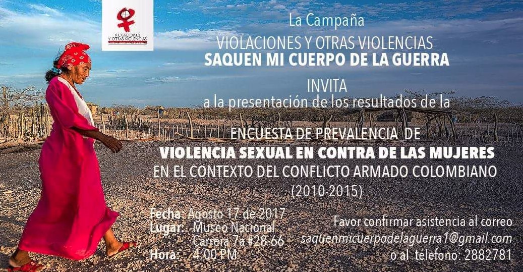 “Encuesta de prevalencia de violencia sexual contra las mujeres en el contexto del conflicto armado colombiano 2010-2015”