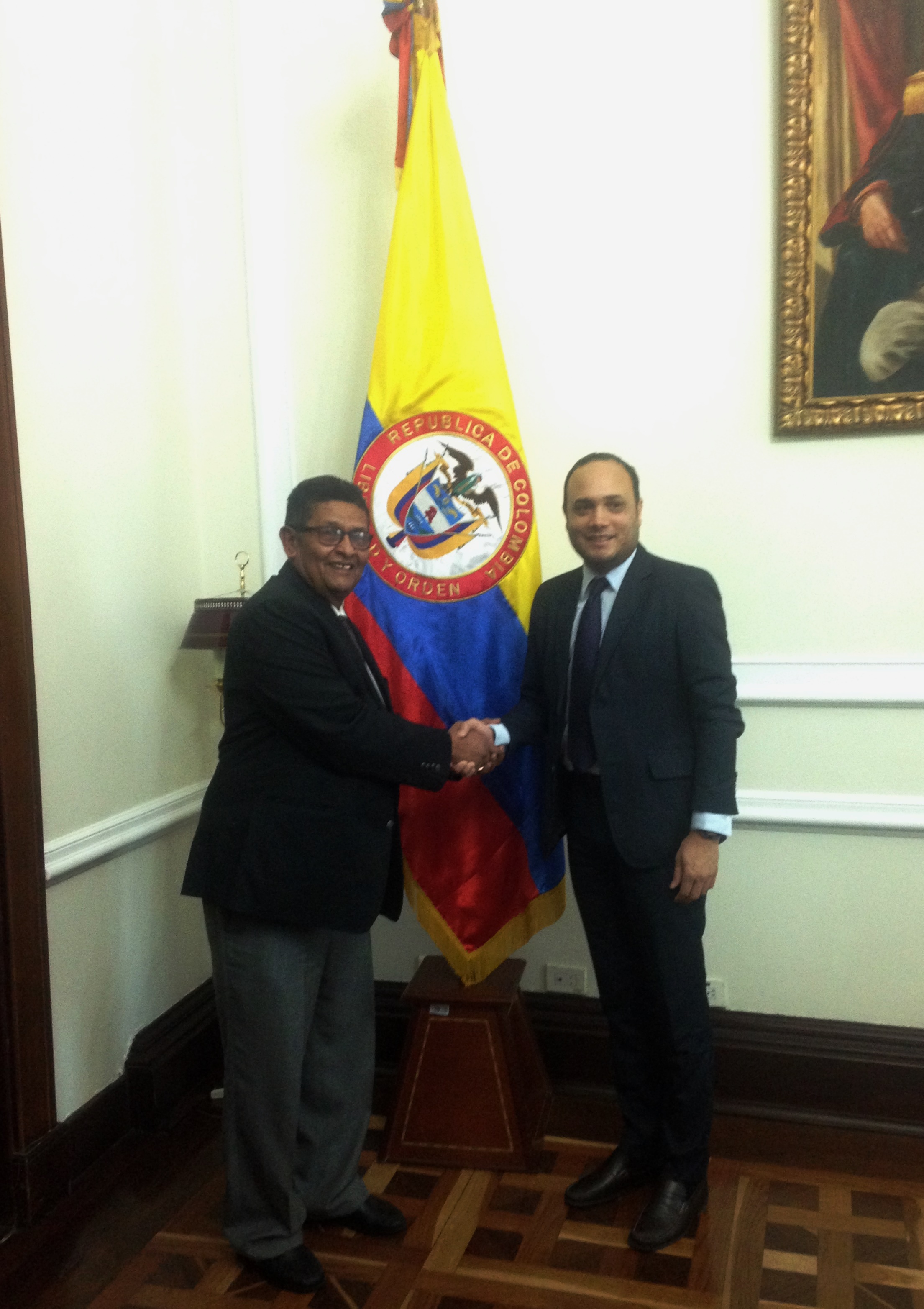 Visita del Presidente del Parlamento Centroamericano Armando Bardales al Presidente de la Cámara de Representantes Alfredo Deluque
