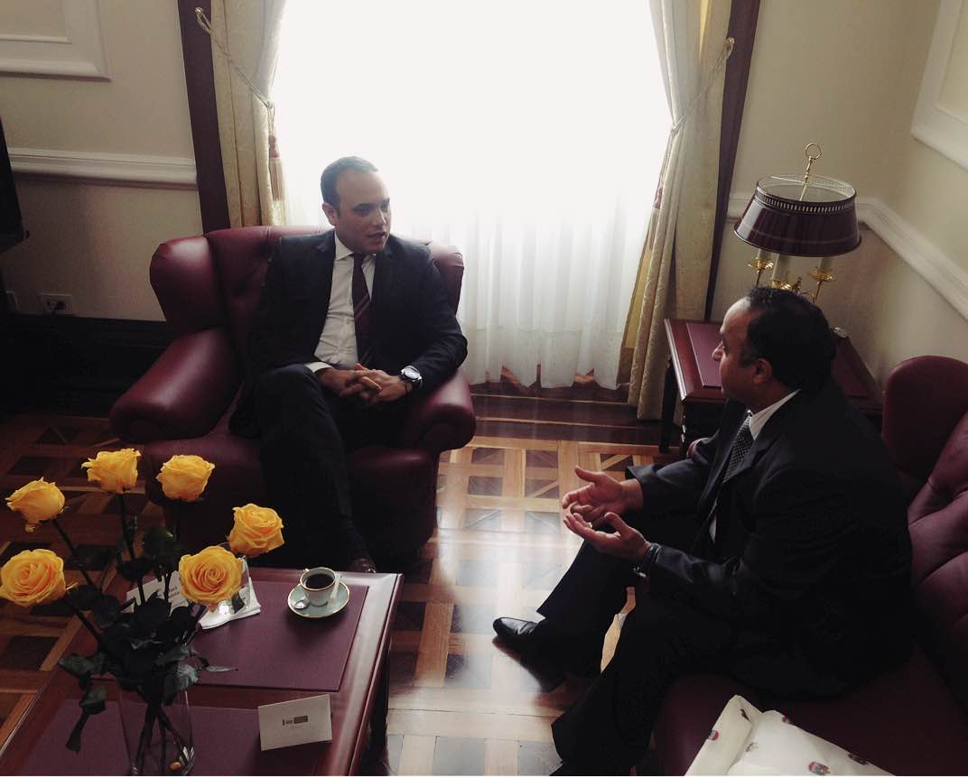 El Excelentísimo Embajador de Emiratos Árabes Unidos Mohammed Eissa Alqattam Alzaabi visita al Honorable Presidente de Cámara de Representantes Alfredo Deluque Zuleta