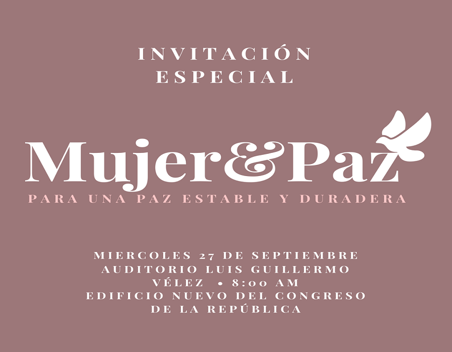 Foro “Mujeres y paz”.