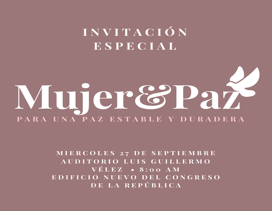 Foro “Mujeres y paz”. 