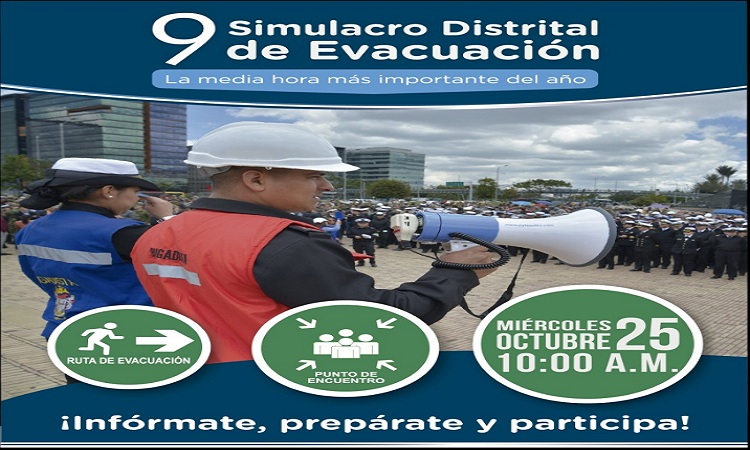 Participa en el Noveno Simulacro Distrital de Evacuación