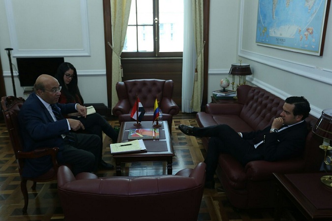 Presidente de la Cámara se reunió con el Embajador de Egitpo en Colombia