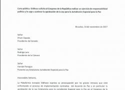 Oidhaco pide al Congreso acelerar aprobación de la JEP