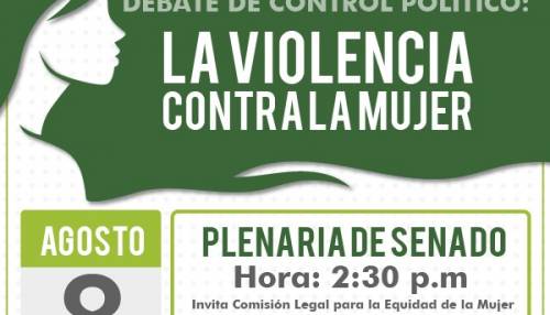 Debate de control político “violencia contra las mujeres”