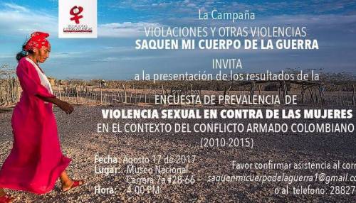 “Encuesta de prevalencia de violencia sexual contra las mujeres en el contexto del conflicto armado colombiano 2010-2015”