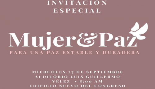 Foro “Mujeres y paz”. 