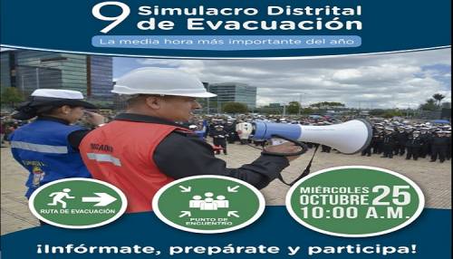 Participa en el Noveno Simulacro Distrital de Evacuación
