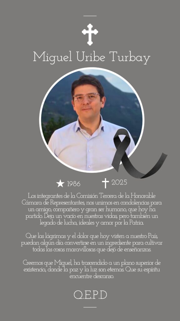 Tarjeta de Luto Comisión Tercera